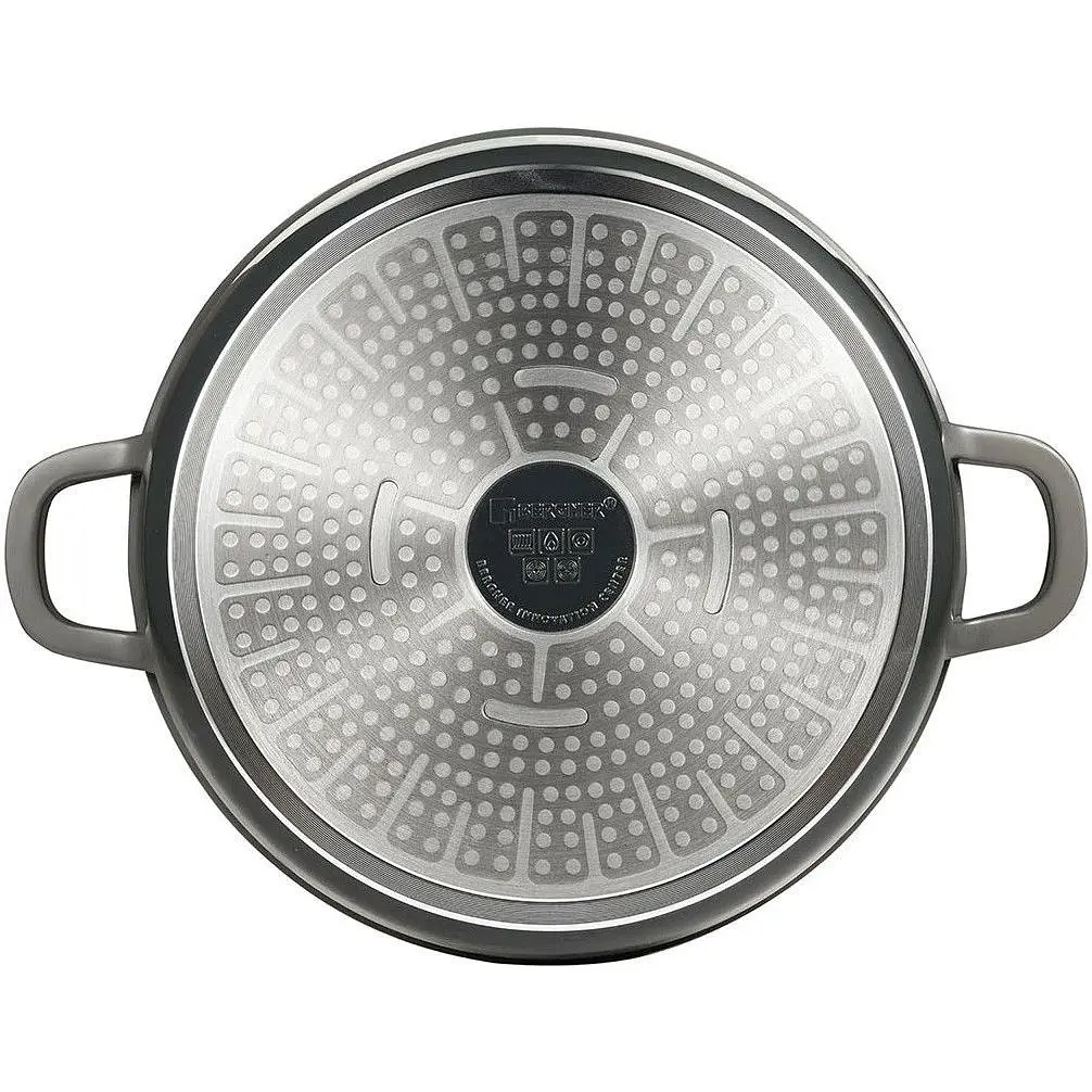 Кастрюля Bergner Excalibur с крышкой 20 см 2.2 л серая (BG-36100-GY) - фото 4