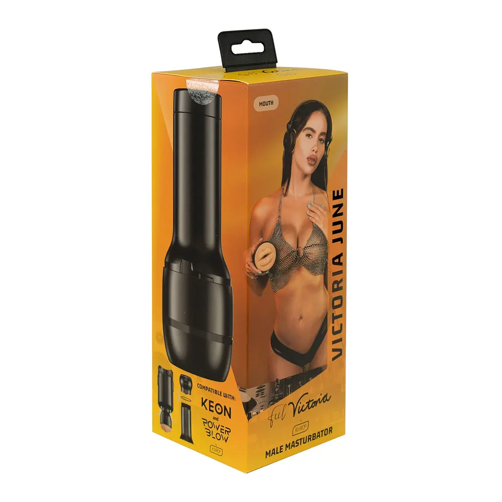 Мастурбатор-ротик Kiiroo FeelVictoria Mouth зі всмоктувальною інтерактивною насадкою PowerBlow Combo Set - фото 8