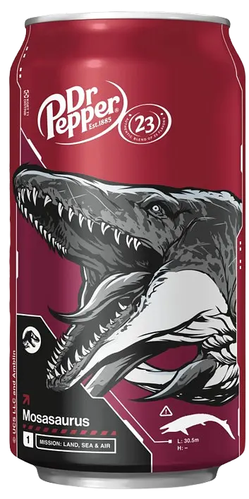 Газований напій Dr Pepper Jurassic World Rebirth Limited Edition Soda Cans 355 мл