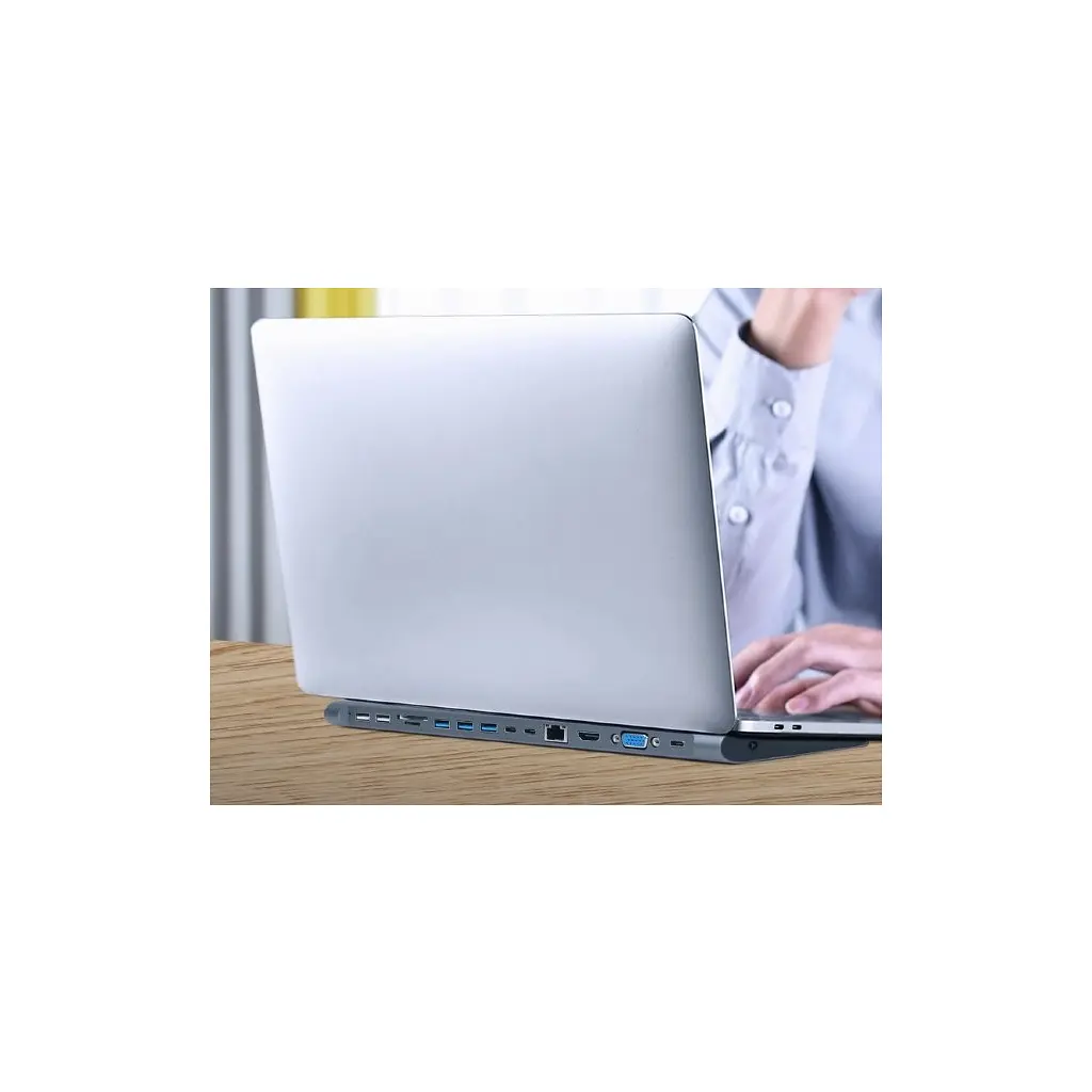 Концентратор Cablexpert USB-C 9-in-1 (Hub/HDMI/VGA/PD/card-reader/lan/audio) (A-CM-COMBO9-01) - фото 4