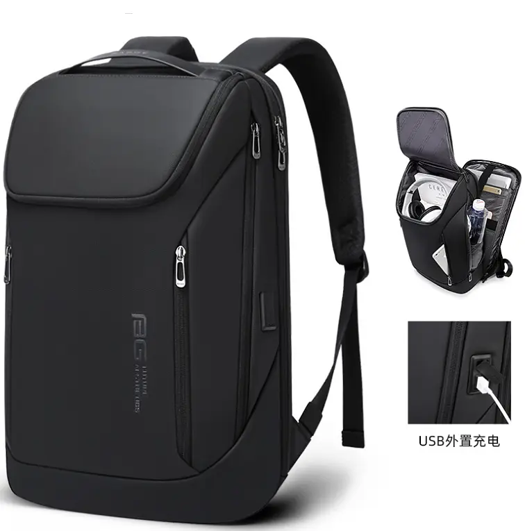 Рюкзак міський Bange BG-2517 25л ранець з відсіком для ноутбука до 15.6'' USB-роз'єм Black (19370) - фото 5