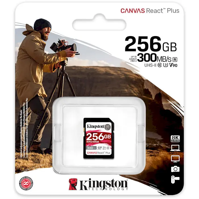 Карта пам'яті Kingston 256GB SDXC C10 UHS-II U3 R300/W260MB/s (SDR2/256GB) - фото 3