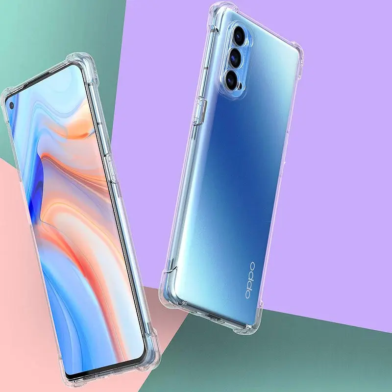 TPU чохол GETMAN Ease logo посилені кути Full Camera для Oppo Reno 4 Pro 5G Безбарвний (прозорий) - фото 2
