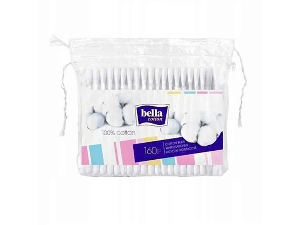 Ватні палички BELLA 160шт гiгiєнiчні сoton