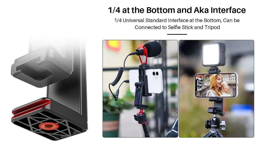 Тримач для телефону Ulanzi ST-22 Universal Mobile Phone Clip (ST-22 2294) Чорний - фото 2