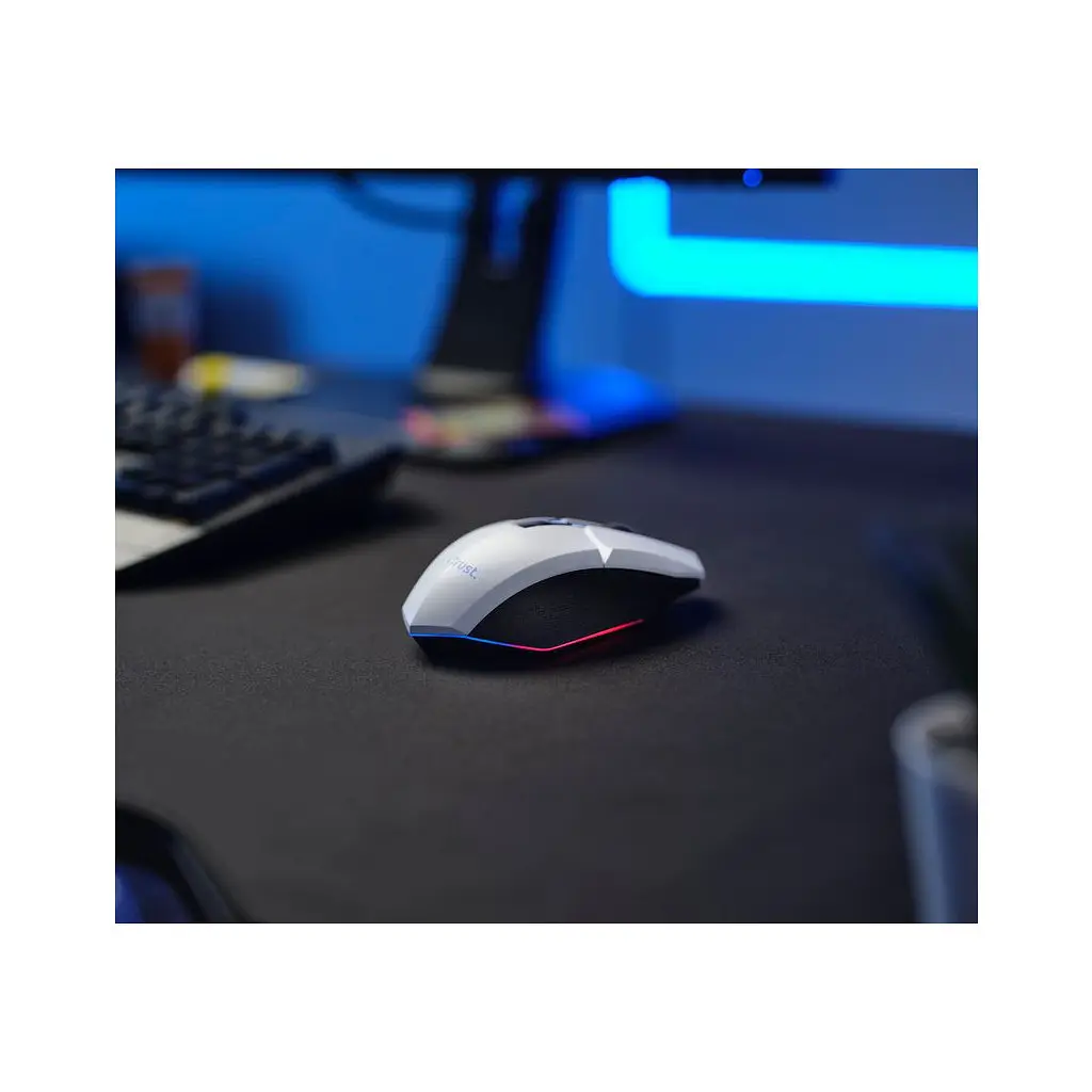 Мишка Trust GXT 110 Felox RGB Wireless White (25069) - фото 3