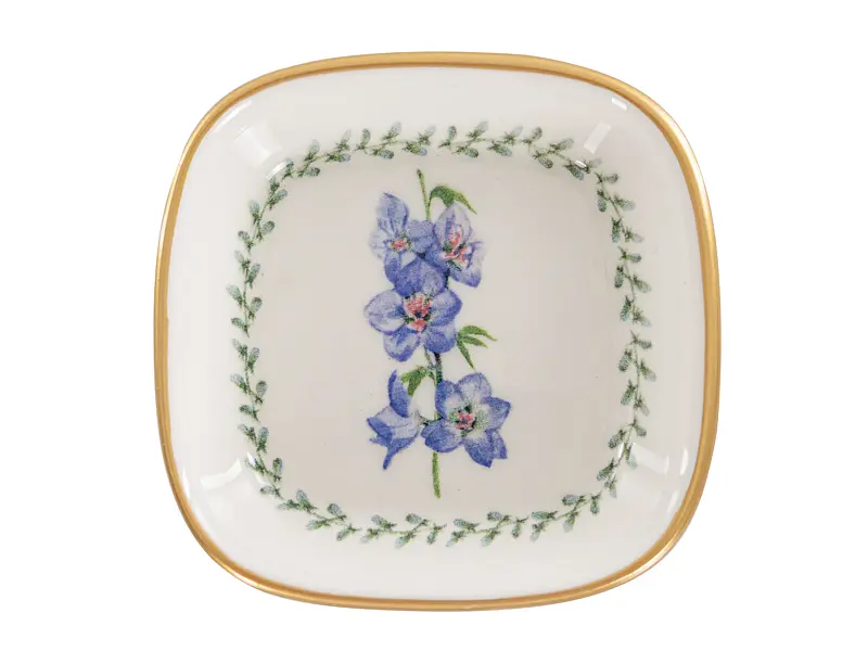 Салатник Alba ceramics Flower 10 см білий з синім (769-033) - фото 2