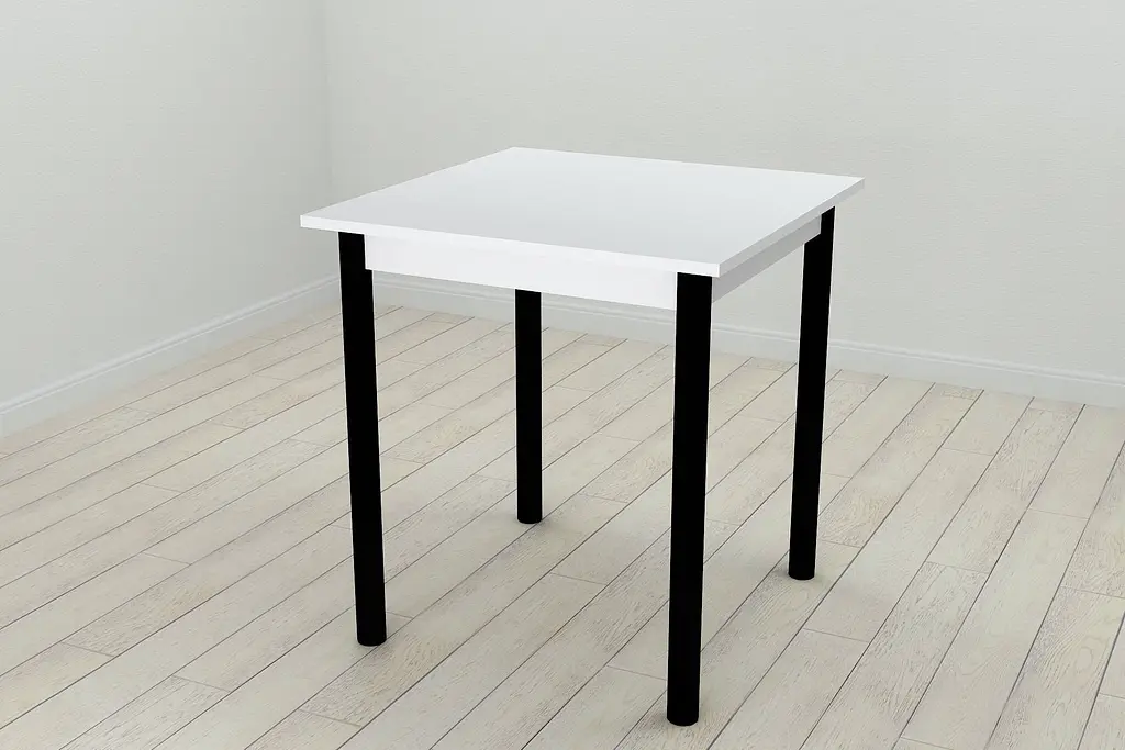 Стіл кухонний Ferrum-decor Агата 75x70x70 Чорний ДСП Біле 16мм (FRD-106245) - фото 2
