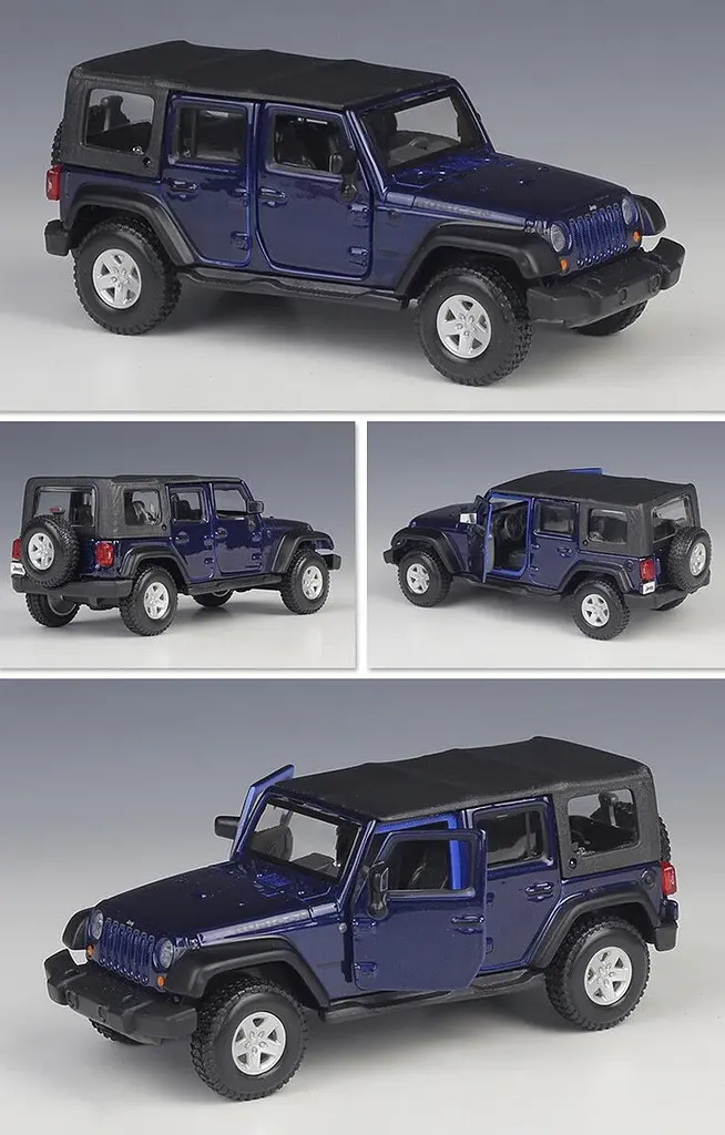 Колекційна металева модель позашляховика Bburago Jeep Wrangler Unlimited Rubicon серії Street Fire 1:32 - фото 7