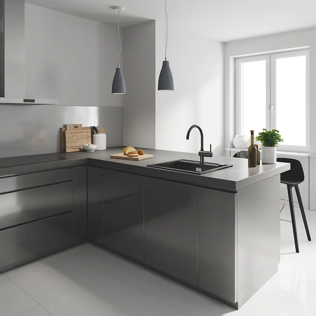 Кухонна мийка Grohe K700 із композиту 31651AP0, Чорний матовий - фото 6