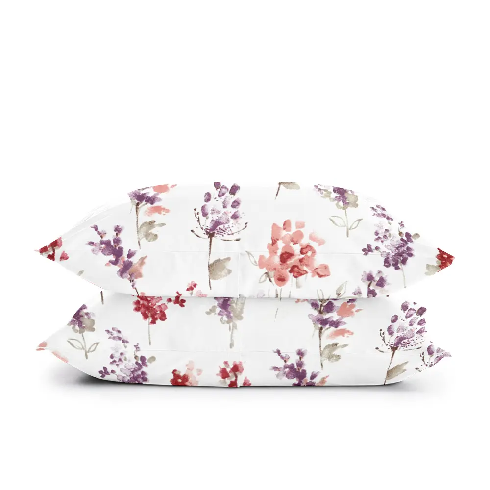 Набір наволочок Cosas Watercolor flowers CS1 50х70 см фіолетовий (SetPillow_FlowersRedFio_50х70) - фото 2
