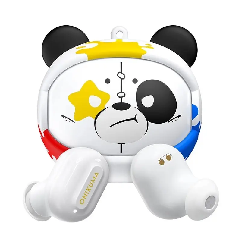 Наушники Onikuma Bluetooth T20 Panda белые - фото 2