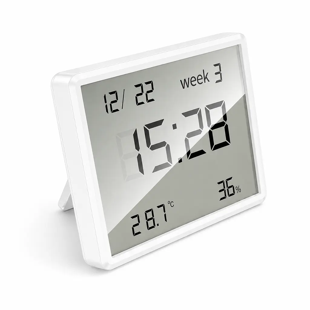 Цифровий годинник Veron WX42 з термометром та гігрометром, LCD-дисплеєм - фото 2