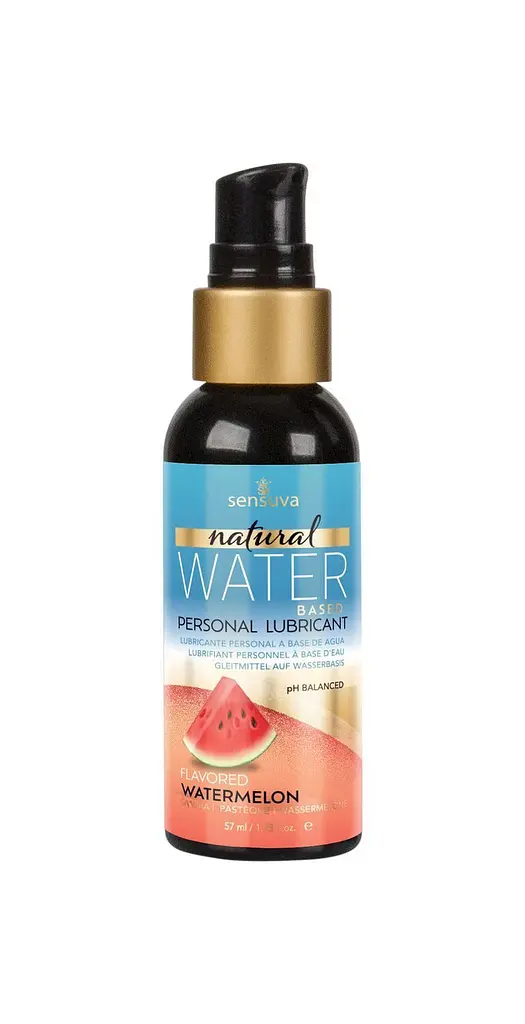 Лубрикант Sensuva Natural Water-Based Watermelon - Ароматизована на водній основі, 57 мл (кавун)