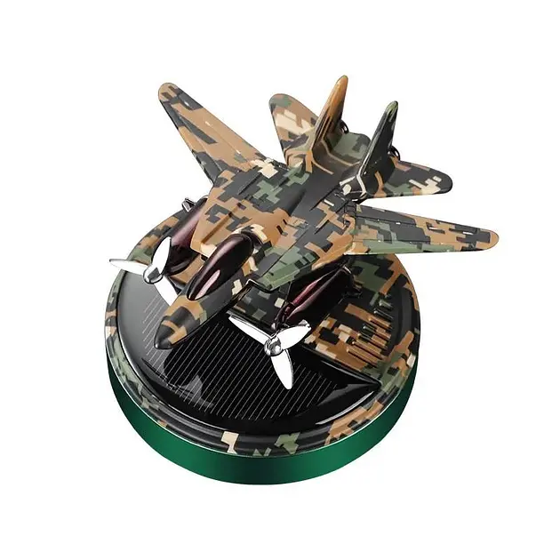 Ароматизатор автомобільний Військовий літак B5 на сонячній батареї - фото 3