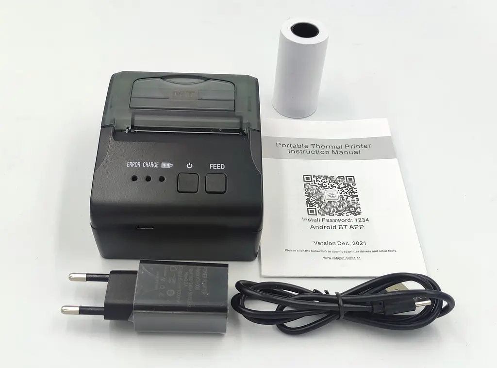 Бездротовий мобільний чековий принтер Mobilehnika MT-5810 USB BlueTooth 58 мм - фото 6