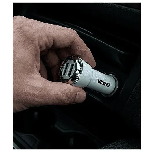 Автомобільний зарядний пристрій Voin 2USB 12/24V - 5V 2.4A (C-2402W) - фото 3