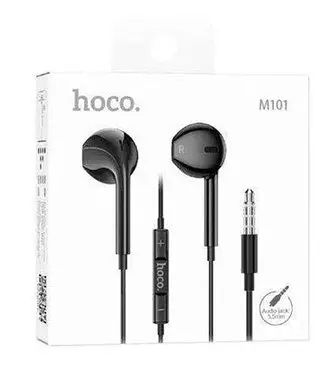 Навушники Hoco M101 Crystal joy wire-controlled earphones with microphone чорні - фото 2