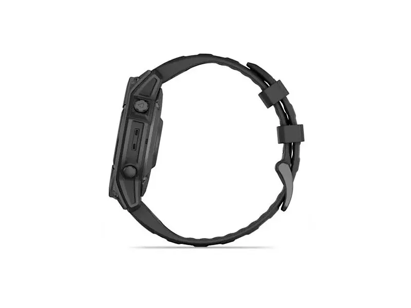 Смарт-годинник Garmin Fenix E 47mm AMOLED Slate Gray Steel with Black Silicone Band (010-03025-03/01) - фото 8