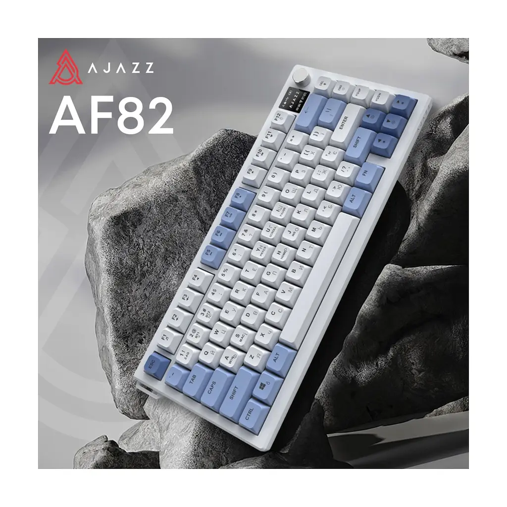 Клавіатура Ajazz AF82 Wireless/Bluetooth/USB UA Black/White (AF82-BW) - фото 7