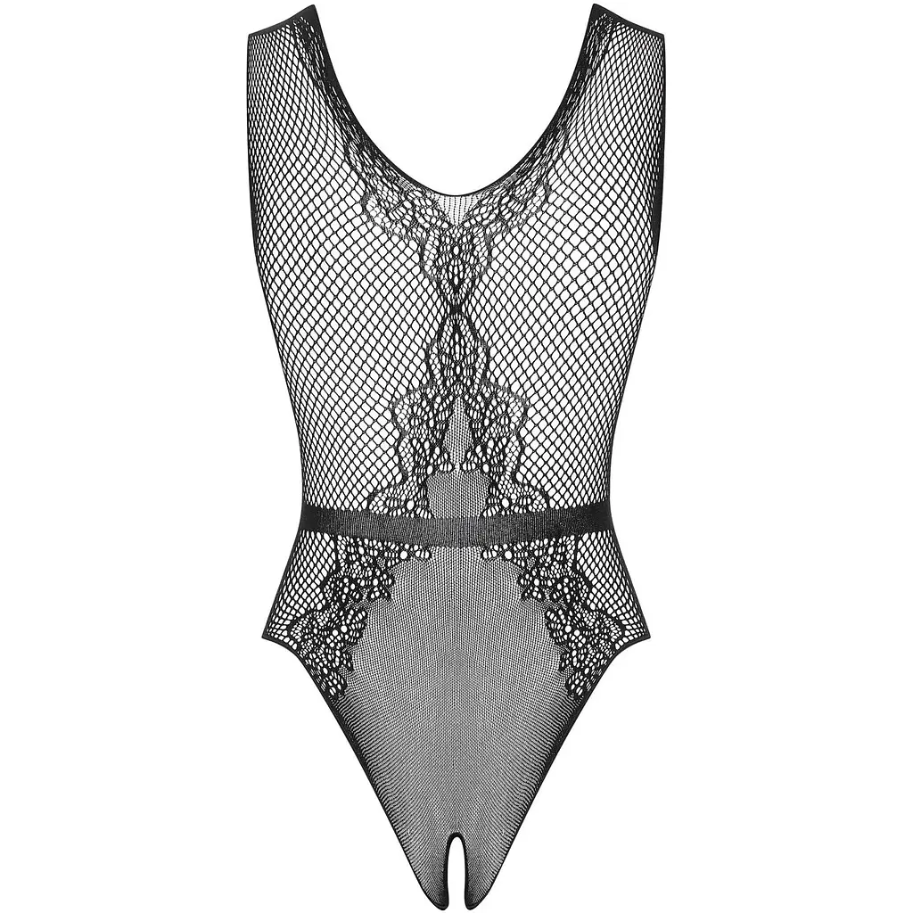 Сітчастий бодістокінг з доступом Obsessive B115 teddy S/M/L - фото 2