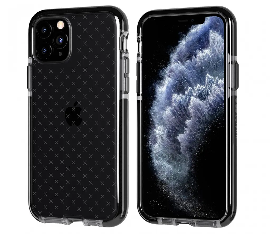 Протиударний чохол з антимікробним покриттям Tech21 Evo Check для iPhone 11 Pro Max (6.5") Smokey Black - фото 2