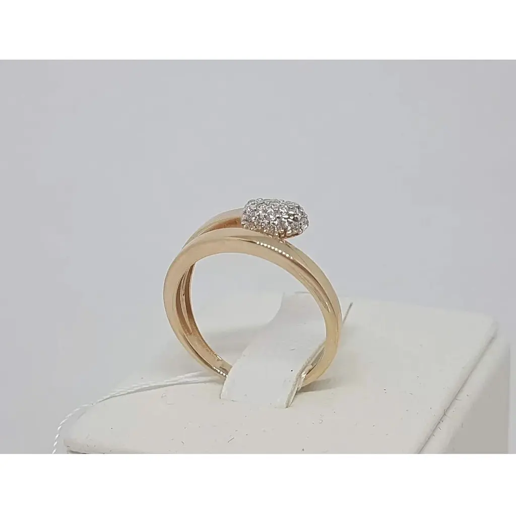 Золоте кільце Імперія золота Сірник з фіанітами. КВ1335И 17 - фото 4