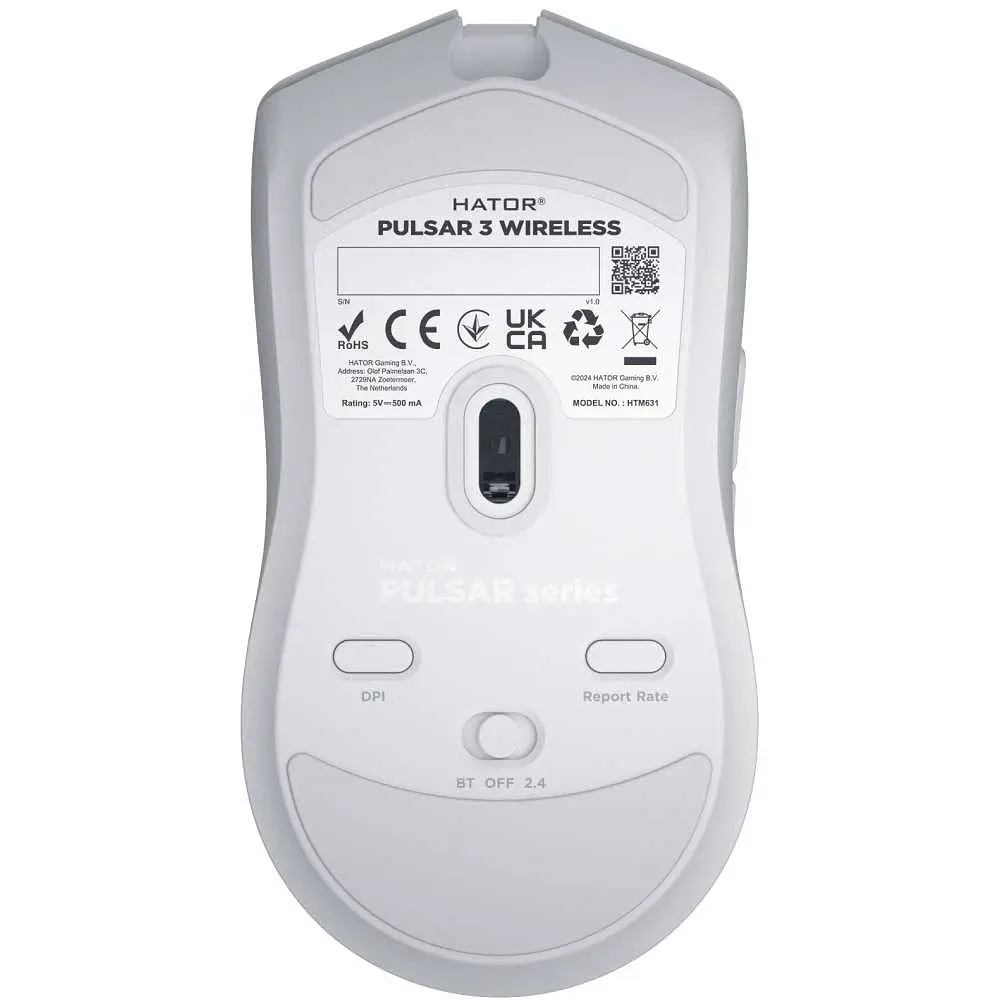 Bluetooth миша HATOR Pulsar 3 Wireless HTM631 White UA - фото 6
