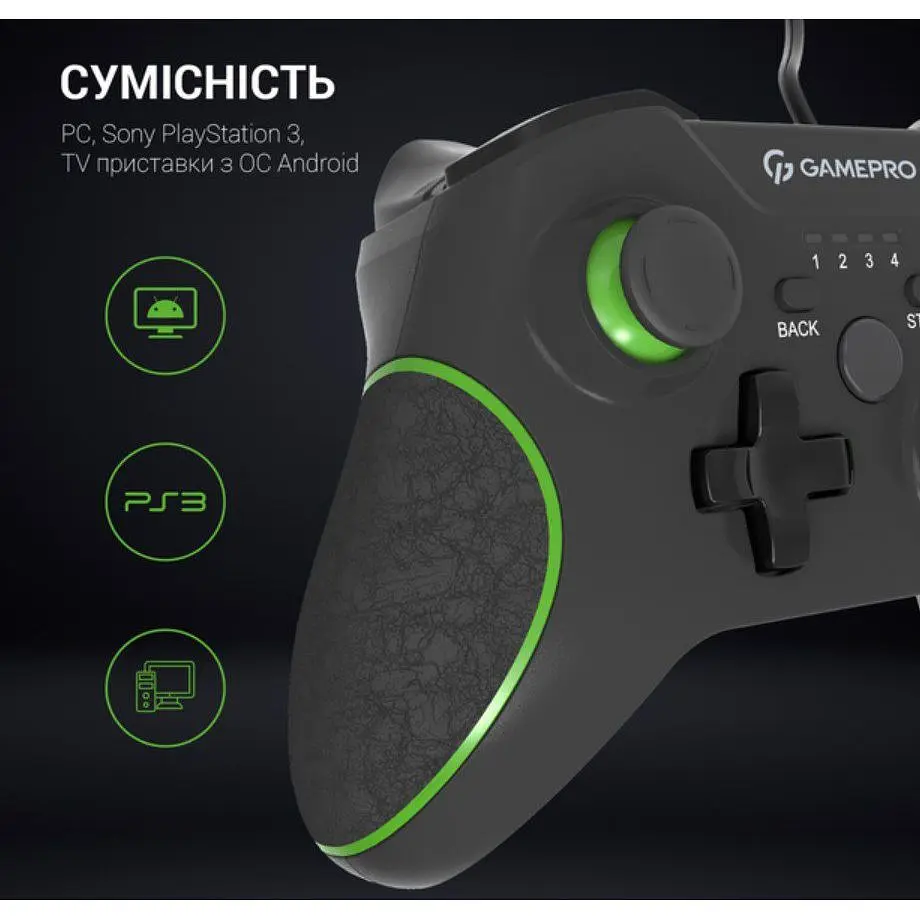 Геймпад джойстик GamePro MG-450 Black USB PC/PS3/Android - фото 9