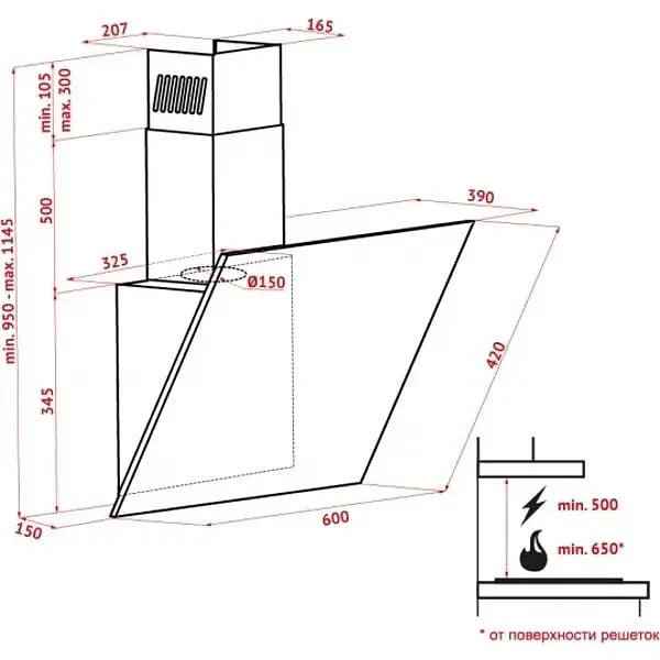 Вытяжка Perfelli DNS 6842 WH LED - фото 5