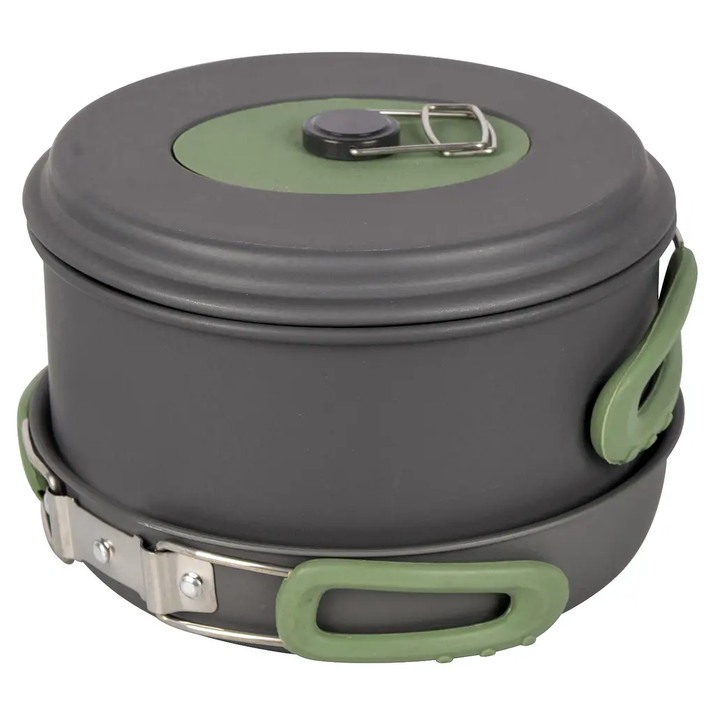 Набор посуды Bo-Camp Explorer 4 Pieces 19 Hard Anodized Серый-Зеленый - фото 5