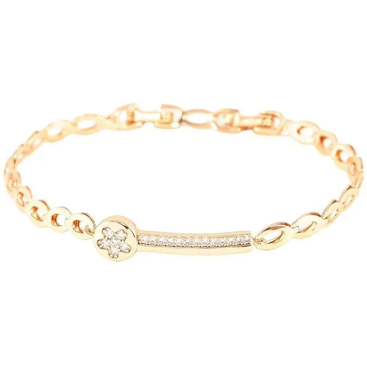 Браслет XUPING Позолота 18K "Візерунок з цирконієм» розмір з замком 17,19см х 5мм (259112)