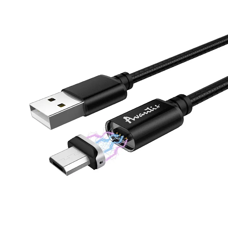 Кабель Avantis AC-95m MagJet USB – Micro- чорний - фото 2