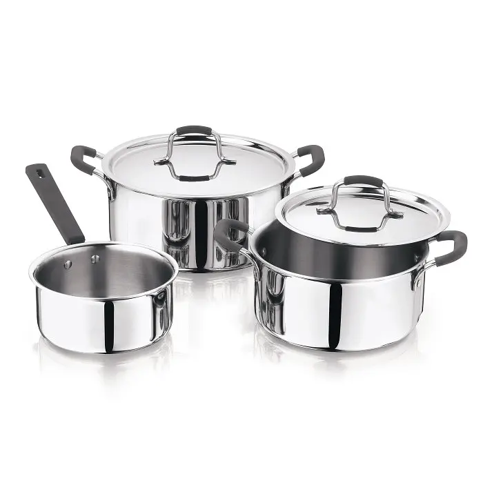 Набір посуду Bergner MasterPro Foodies collection. 2 каструлі та ківш (BGEU-5539)