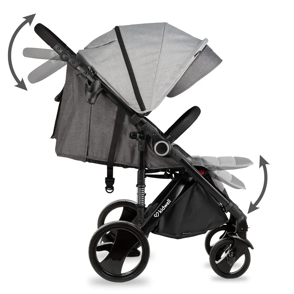 Прогулянкова коляска Kidwell Carell Light Gray - фото 5