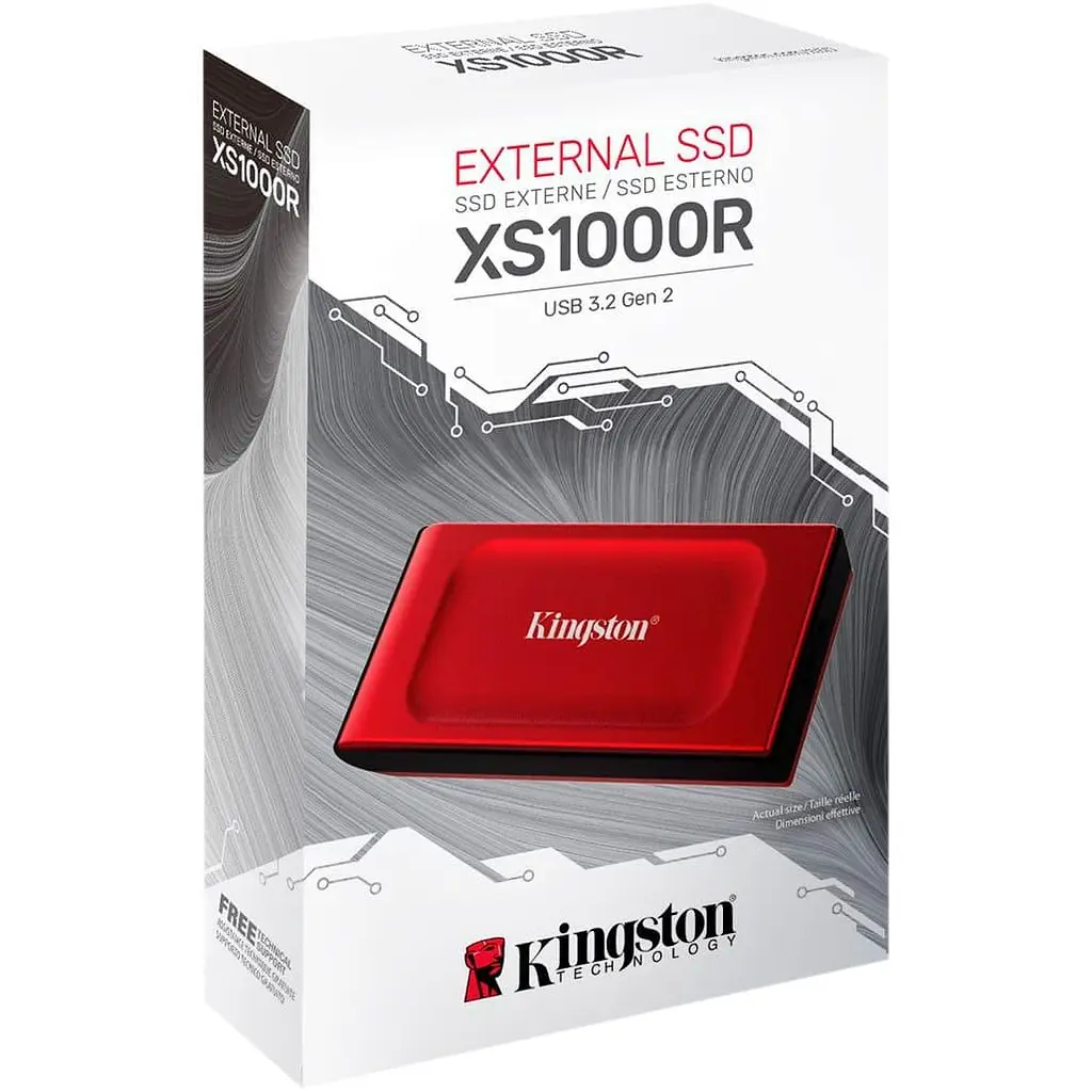 Накопичувач SSD Kingston SSD накопитель XS1000 1 TB Red (SXS1000R/1000G) - фото 5