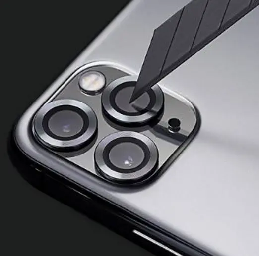 Защитное стекло на камеру DK для Apple iPhone 11 Pro Max Lens Metal Ring Eagle Eye 015724 black - фото 4