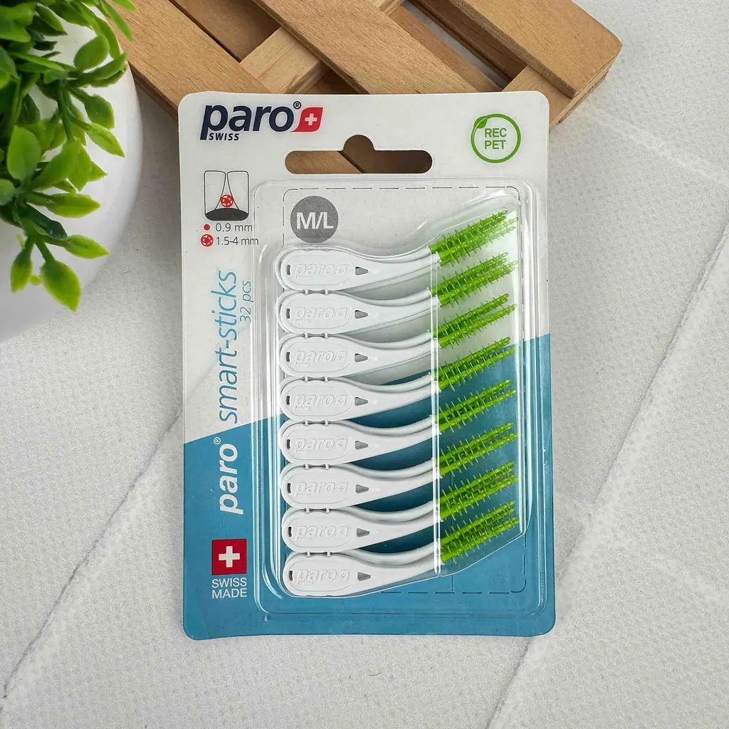 Міжзубні щітки Paro smart-sticks M/L (без металу), 32 шт