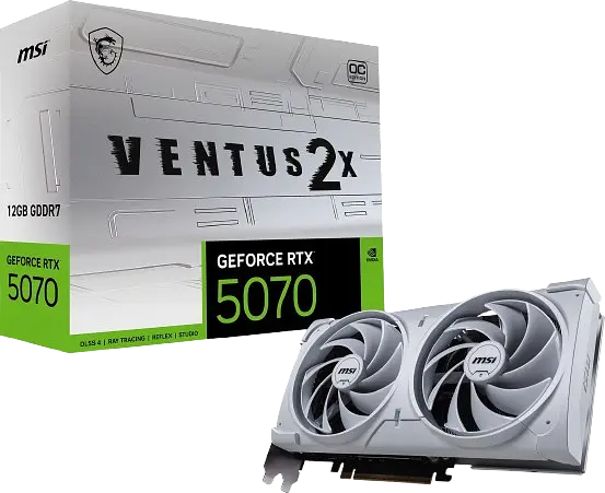 Відеокарта GeForce RTX 5070 12GB MSI Ventus 2X OC White (RTX 5070 12G VENTUS 2X OC WHITE) - фото 3