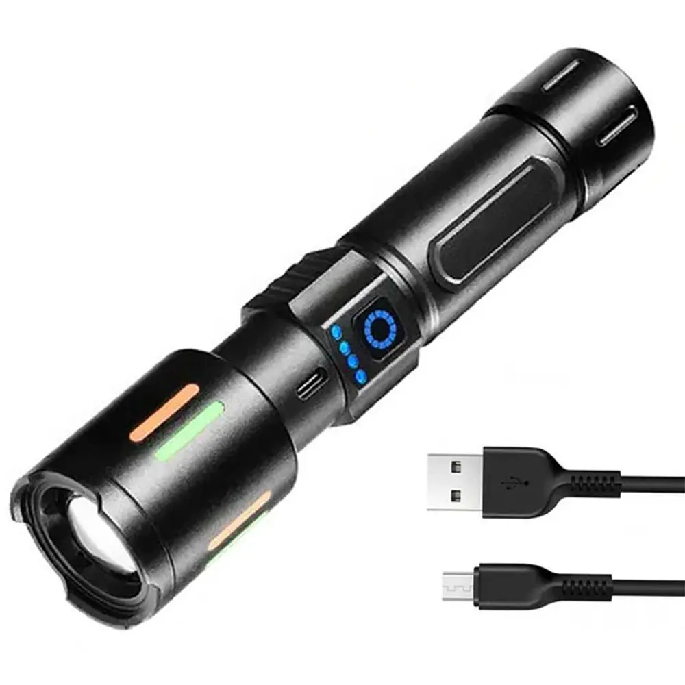 Ліхтарик з механічним зумом ручний X-BALOG BL 611-TG акумулятор 26650 режимів роботи 3 (100%, 50%, стробоскоп)