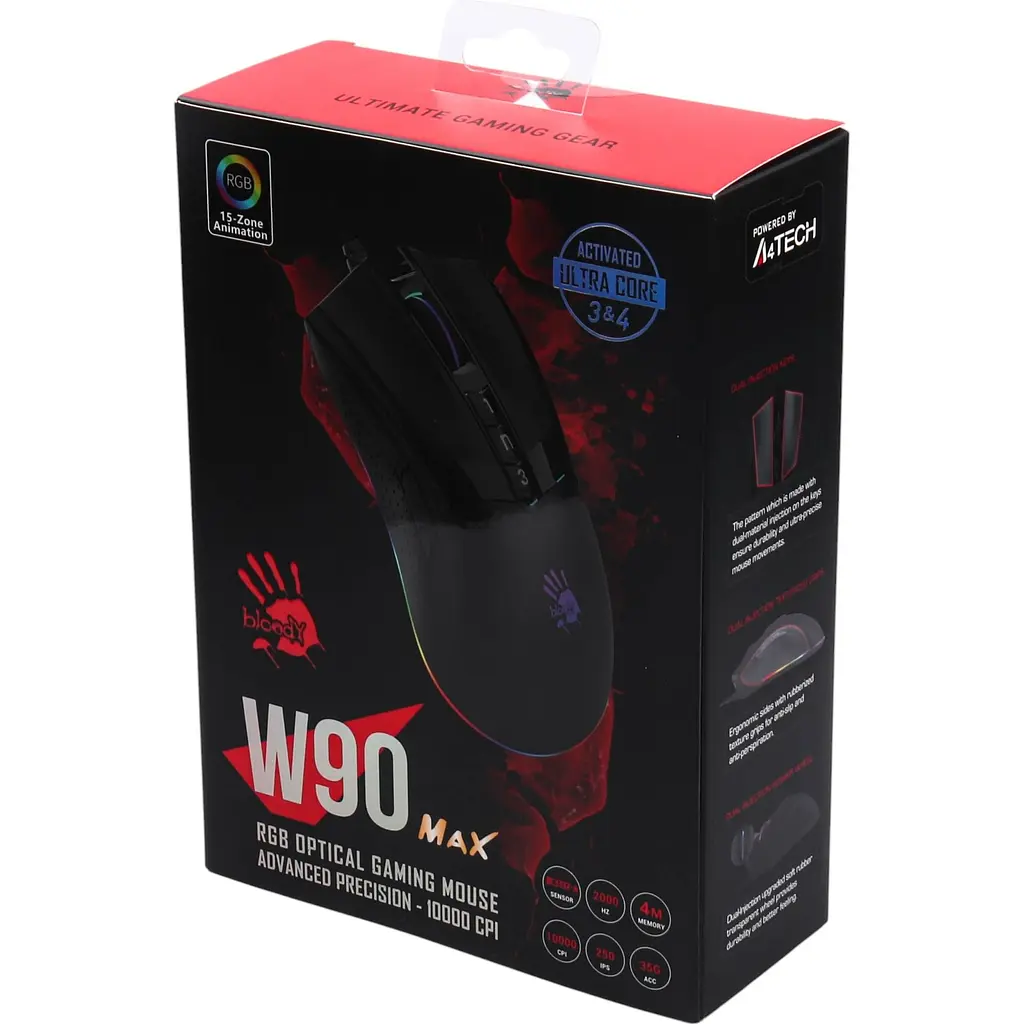 Мышь A4Tech Bloody W90 Max USB (Stone Black) [64954] - фото 8