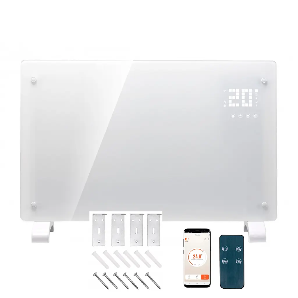 Конвекторный обогреватель Volt Polska TermoGlass Pro 2в1 2000W Wi-Fi Smart White - фото 2