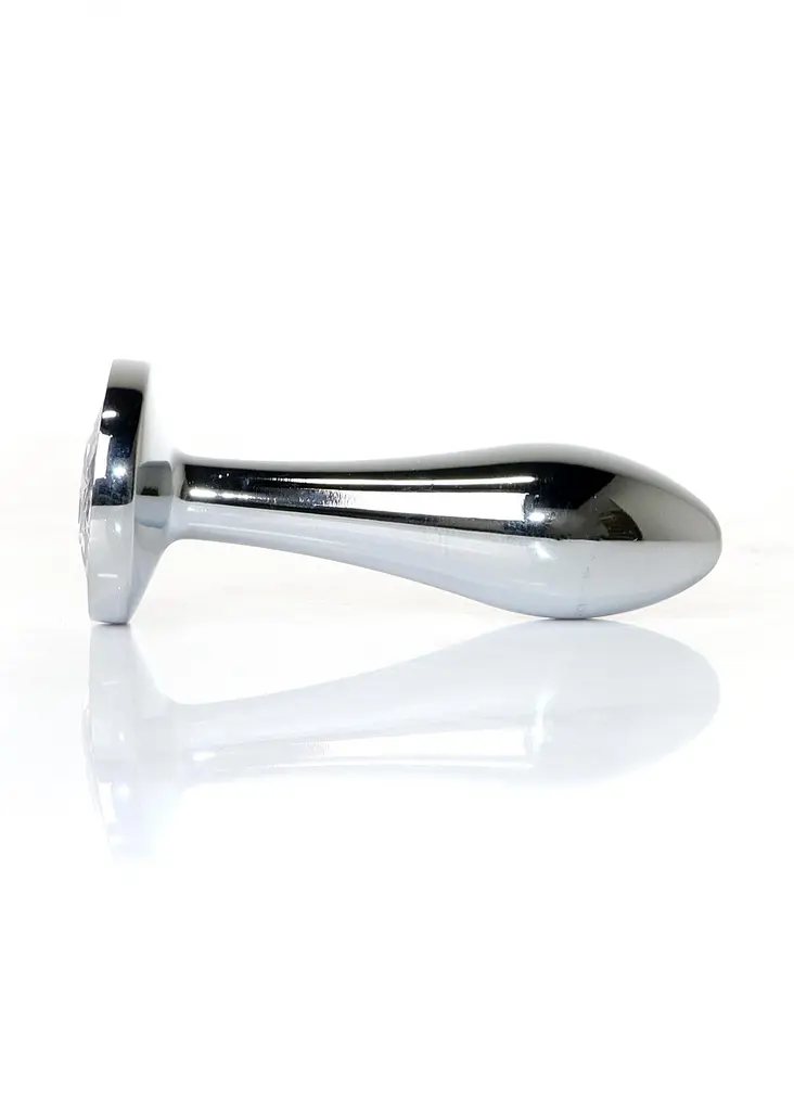 Анальна пробка - Jewellery Silver Plug Clear S - фото 5