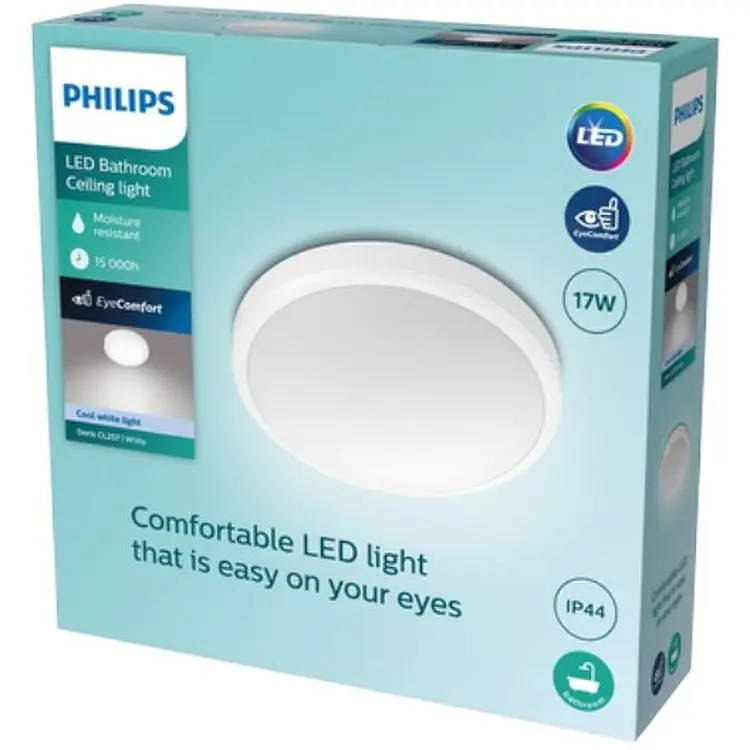 Світильник Philips Doris CL257 EC 17W 40K W IP44 для ванної кімнати білий (929002367801) - фото 2