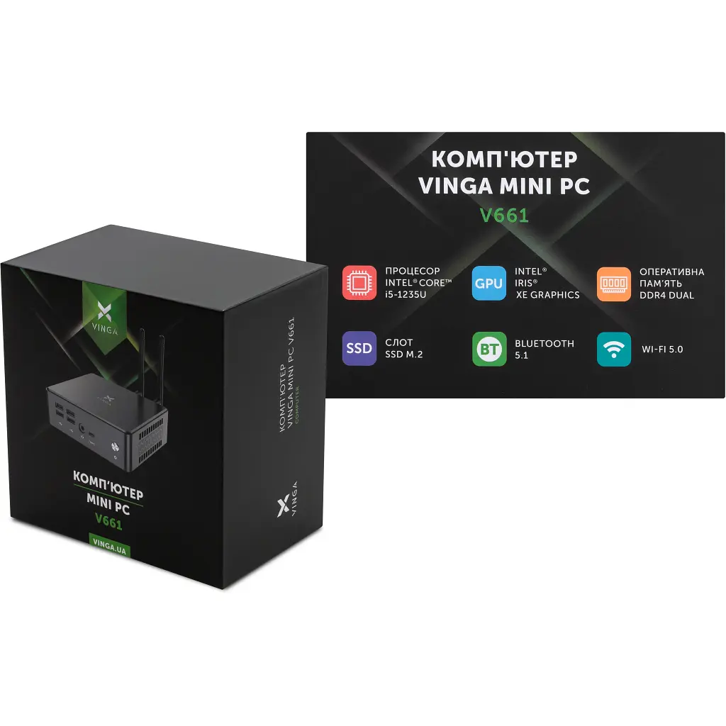 Комп'ютер Vinga Mini PC V661 (V6611235U) - фото 9