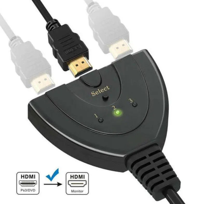 HDMI світч-подовжувач 3x1 Voltronic XC20 Switch 1080p - фото 2