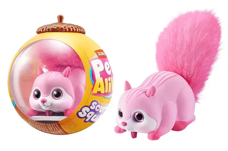 Интерактивная игрушка белочка роботизированная Pets Alive Scurry'n Squirrel S1 Zuru 9565B розовый цвет