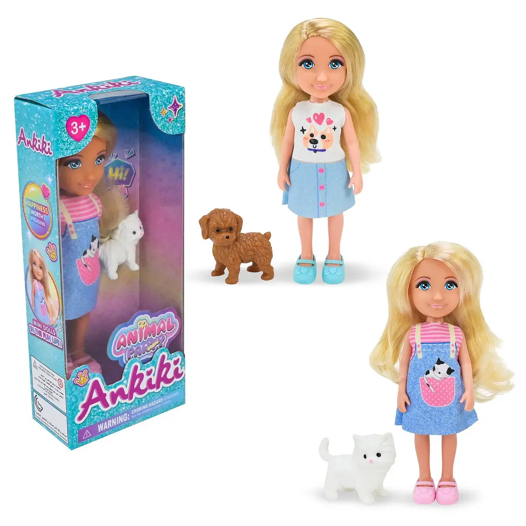 Мініатюрна лялька з фігуркою тварини Animal friends (606153/56) в асортименті