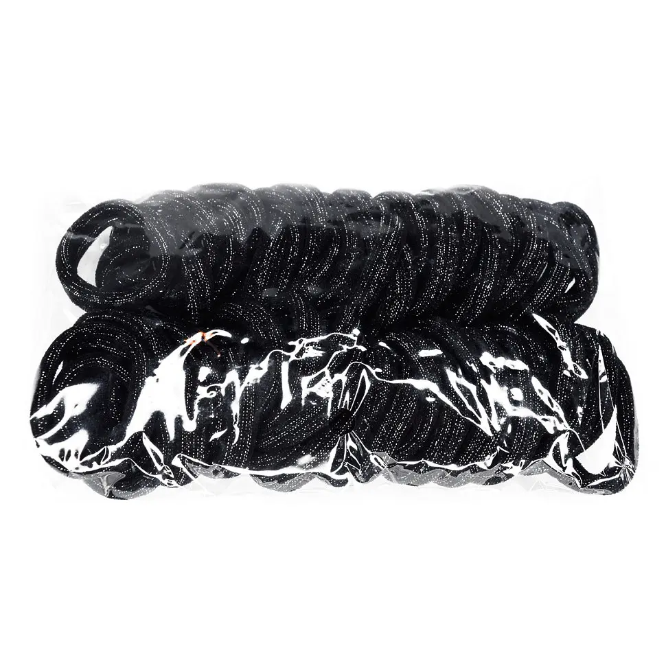 Резинки для волосся Чорна з блиском-2 La-beauty 0307-1113-2, 50 шт - фото 2