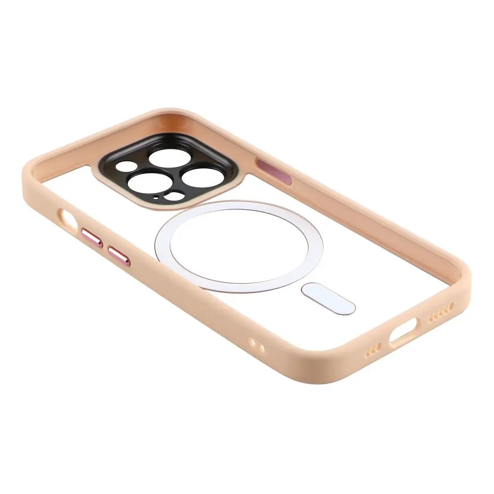 Чохол Creative TPU PC Metal Calais MagSafe Apple iPhone 13 Pro Pink - фото 4